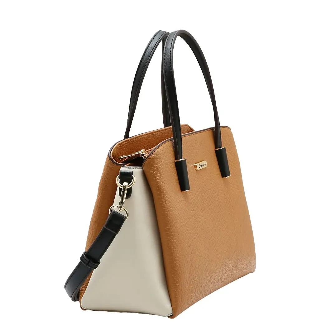 Bolsa Chenson marrom vista lateral direita mostrando design estruturado
